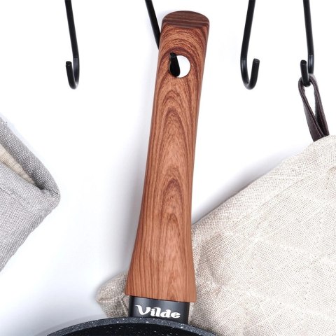 Patelnia Indukcja Granitowa Nieprzywierająca Solidna Trwała VILDE 24 cm Patelnia Indukcja Granitowa Nieprzywierająca Solidna Trwała VILDE 24 cm