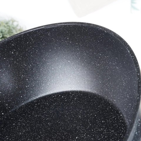 Patelnia Indukcja ze Szklaną Pokrywką Granitowa Nieprzywierająca VILDE 28cm Patelnia Indukcja ze Szklaną Pokrywką Granitowa Nieprzywierająca VILDE 28cm