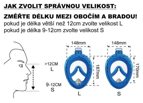 Pełnotwarzowa Maska do Nurkowania z Fajką ACRA - Rozmiar L Szara Pełnotwarzowa Maska do Nurkowania z Fajką ACRA - Rozmiar L Szara