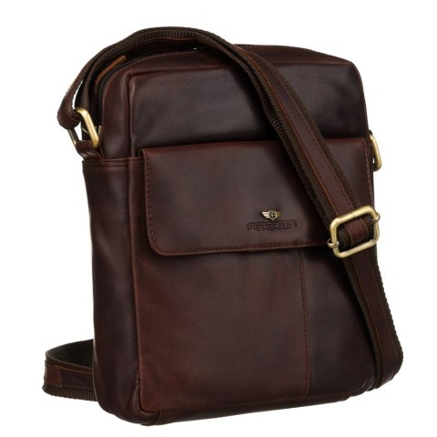 Torba damska listonoszka crossbody ze skóry naturalnej - Peterson Torba damska listonoszka crossbody ze skóry naturalnej - Peterson