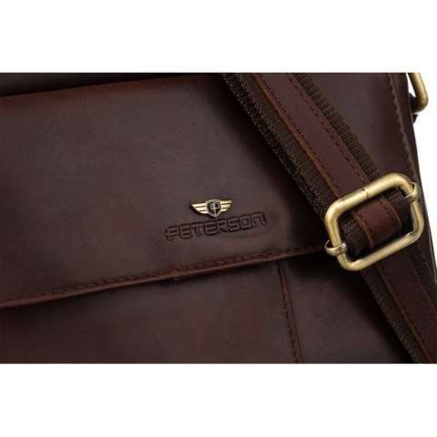Torba damska listonoszka crossbody ze skóry naturalnej - Peterson Torba damska listonoszka crossbody ze skóry naturalnej - Peterson