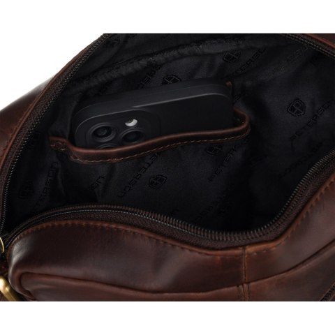 Torba damska listonoszka crossbody ze skóry naturalnej - Peterson Torba damska listonoszka crossbody ze skóry naturalnej - Peterson