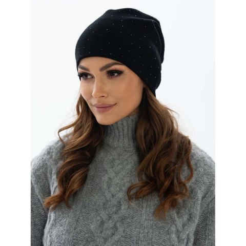 Ciepła czapka slouchy damska z kryształkami - Peterson Ciepła czapka slouchy damska z kryształkami - Peterson