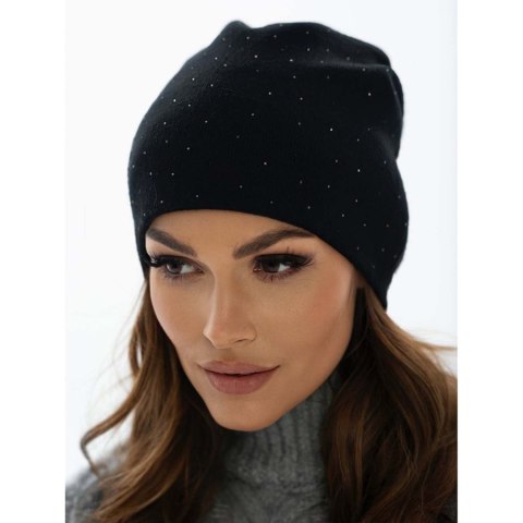 Ciepła czapka slouchy damska z kryształkami - Peterson Ciepła czapka slouchy damska z kryształkami - Peterson