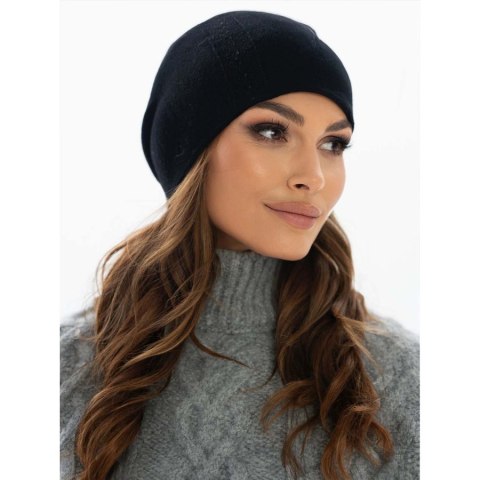 Czapka damska Beanie z kryształkami czarna - Peterson Czapka damska Beanie z kryształkami czarna - Peterson