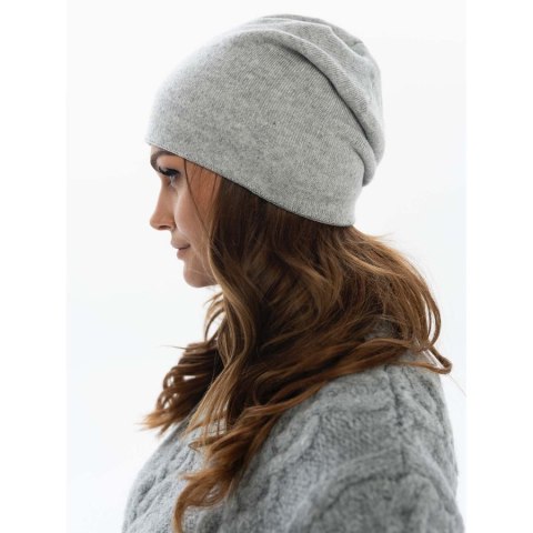 Czapka damska zimowa slouchy z kryształkami szara - Peterson Czapka damska zimowa slouchy z kryształkami szara - Peterson