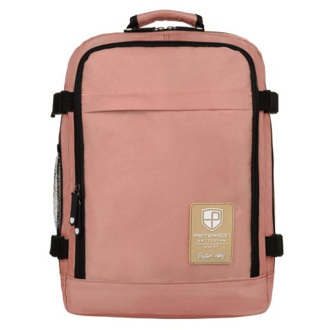 Pojemny, podróżny plecak kabinowy z portem USB w różowym kolorze - Peterson Pojemny, podróżny plecak kabinowy z portem USB w różowym kolorze - Peterson