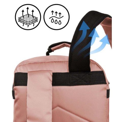 Pojemny, podróżny plecak kabinowy z portem USB w różowym kolorze - Peterson Pojemny, podróżny plecak kabinowy z portem USB w różowym kolorze - Peterson