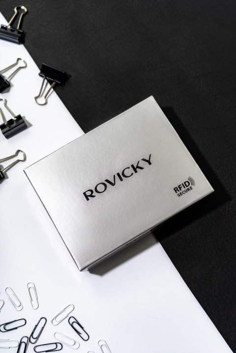 Stylowe skórzane etui na dokumenty z RFID - Rovicky Stylowe skórzane etui na dokumenty z RFID - Rovicky