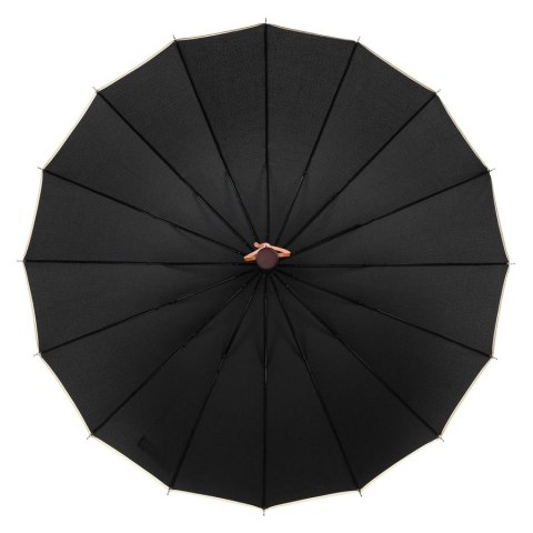 Duży, elegancki parasol rządowy w czarnym kolorze - Peterson