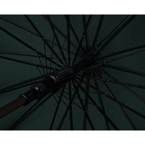Elegancki, zielony parasol z dużą czaszą - Peterson