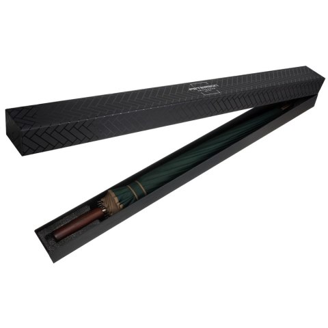 Elegancki, zielony parasol z dużą czaszą - Peterson