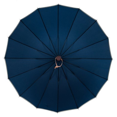 Granatowy, rządowy parasol z dużą czaszą - Peterson