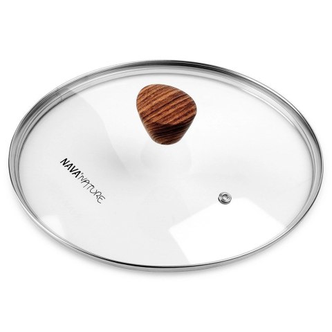 Pokrywka Szklana do Garnka Patelni Żaroodporna Okrągła NAVA 24 cm Pokrywka Szklana do Garnka Patelni Żaroodporna Okrągła NAVA 24 cm