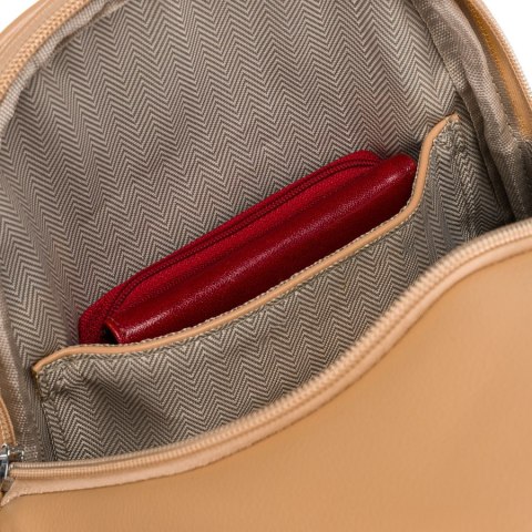 Sportowa beżowa saszetka damska na ramię nerka crossbody ze skóry ekologicznej Peterson Sportowa beżowa saszetka damska na ramię nerka crossbody ze skóry ekologicznej Peterson