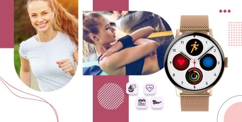 Smartwatch GIEWONT Supernova SmartCall GW330-1 Rose Gold Shine/Powder Pink Smartwatch GIEWONT Supernova SmartCall GW330-1 Rose Gold Shine/Powder Pink