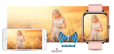 Smartwatch GIEWONT Dynamic SmartCall GW230-1 - Rose Gold/Powder Pink Smartwatch GIEWONT Dynamic SmartCall GW230-1 - Rose Gold/Powder Pink