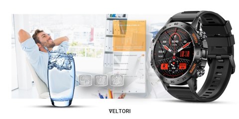Smartwatch VELTORI VT120-1 Czarny Pasek Silikonowy Smartwatch VELTORI VT120-1 Czarny Pasek Silikonowy