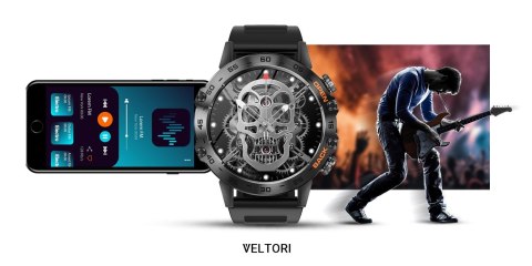 Smartwatch VELTORI VT120-1 Czarny Pasek Silikonowy Smartwatch VELTORI VT120-1 Czarny Pasek Silikonowy