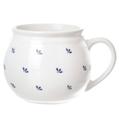Kubek z uchem ceramiczny biały MODROBILA 190 ml Kubek z uchem ceramiczny biały MODROBILA 190 ml