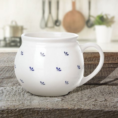 Kubek z uchem ceramiczny biały MODROBILA 190 ml Kubek z uchem ceramiczny biały MODROBILA 190 ml