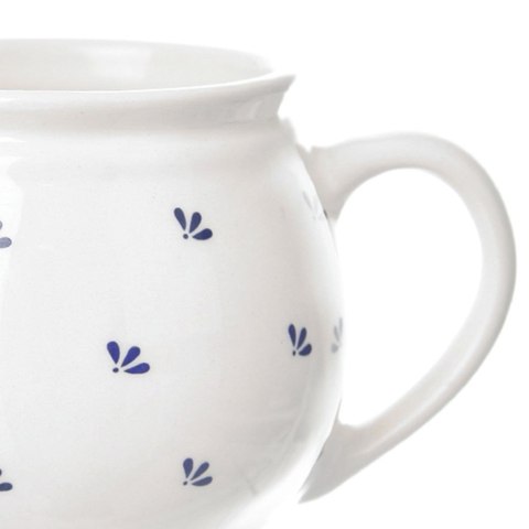 Kubek z uchem ceramiczny biały MODROBILA 190 ml Kubek z uchem ceramiczny biały MODROBILA 190 ml