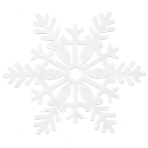 Podstawka pod kubek filcowa biała płatek śniegu zestaw 6 szt. 13,5 cm