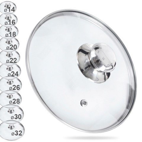 Pokrywka szklana pokrywa do garnka patelni żaroodporna 20 cm Pokrywka szklana pokrywa do garnka patelni żaroodporna 20 cm