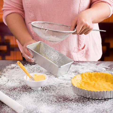 Sitko kuchenne stalowe z rączką okrągłe cedzak durszlak przesiewacz 18 cm