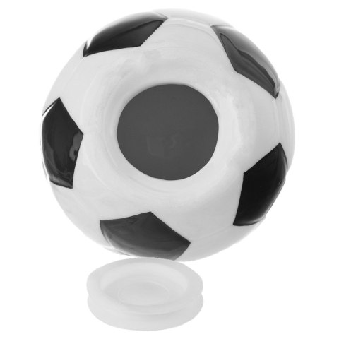Skarbonka otwierana ceramiczna piłka nożna biało-czarna 10 cm