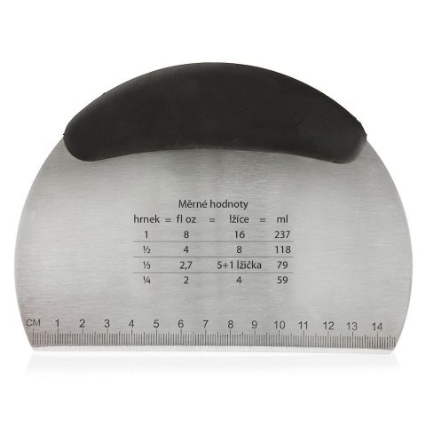 Szpatułka cukiernicza z miarką i rozdrabniacz stalowy 16 cm Szpatułka cukiernicza z miarką i rozdrabniacz stalowy 16 cm