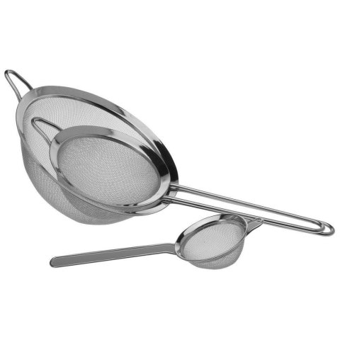 Sitko kuchenne cedzak durszlak 8+14+20 cm stalowe Sitko kuchenne cedzak durszlak 8+14+20 cm stalowe