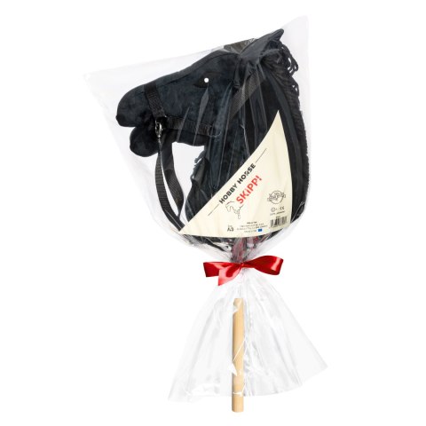 Zestaw Skippi - Hobby Horse czarny i dodatkowy kantar - czerwony Zestaw Skippi - Hobby Horse czarny i dodatkowy kantar - czerwony