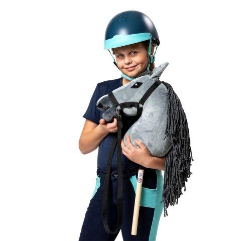 Zestaw Skippi - Hobby Horse szary i dodatkowy kantar - jasny zielony