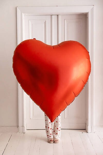 Balon foliowy Czerwone Serce XXL, Walentynki, 136x129 cm Balon foliowy Czerwone Serce XXL, Walentynki, 136x129 cm
