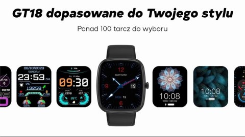 Smartwatch Damski GRAVITY GT18-7 Beżowy Pasek Silikonowy + Czarny Pasek Smartwatch Damski GRAVITY GT18-7 Beżowy Pasek Silikonowy + Czarny Pasek