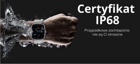 Smartwatch Damski GRAVITY GT18-7 Beżowy Pasek Silikonowy + Czarny Pasek Smartwatch Damski GRAVITY GT18-7 Beżowy Pasek Silikonowy + Czarny Pasek