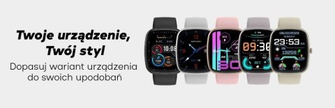 Smartwatch Damski GRAVITY GT18-7 Beżowy Pasek Silikonowy + Czarny Pasek Smartwatch Damski GRAVITY GT18-7 Beżowy Pasek Silikonowy + Czarny Pasek