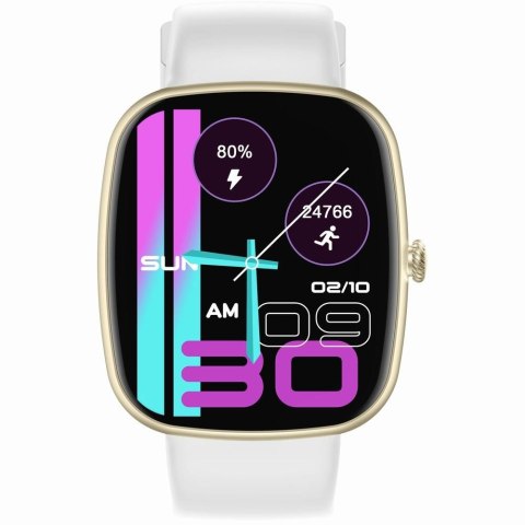 Smartwatch Damski GRAVITY GT18-8 Beżowy Pasek Silikonowy + Biały Pasek Smartwatch Damski GRAVITY GT18-8 Beżowy Pasek Silikonowy + Biały Pasek