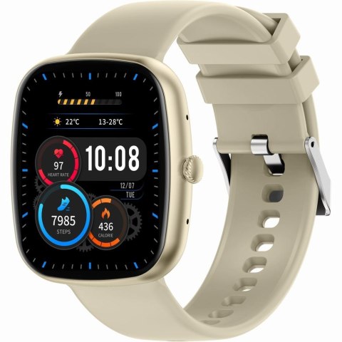 Smartwatch Damski GRAVITY GT18-8 Beżowy Pasek Silikonowy + Biały Pasek Smartwatch Damski GRAVITY GT18-8 Beżowy Pasek Silikonowy + Biały Pasek
