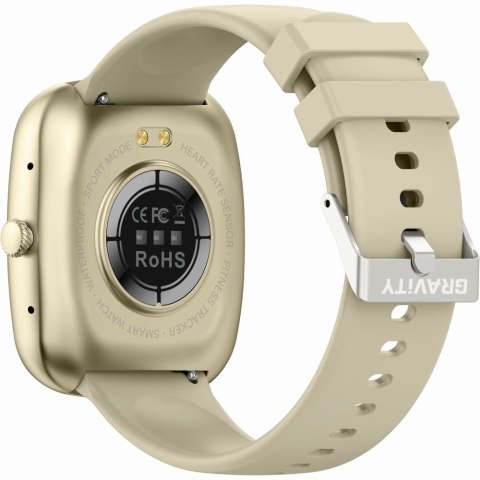 Smartwatch Damski GRAVITY GT18-8 Beżowy Pasek Silikonowy + Biały Pasek Smartwatch Damski GRAVITY GT18-8 Beżowy Pasek Silikonowy + Biały Pasek