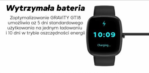 Smartwatch Damski GRAVITY GT18-8 Beżowy Pasek Silikonowy + Biały Pasek Smartwatch Damski GRAVITY GT18-8 Beżowy Pasek Silikonowy + Biały Pasek