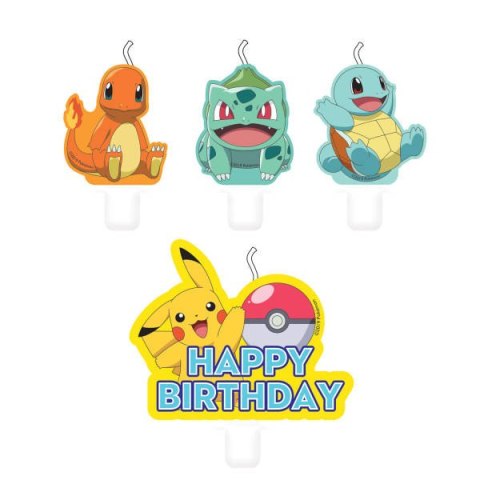 Świeczki na tort Pokemon 4 szt. Świeczki na tort Pokemon 4 szt.