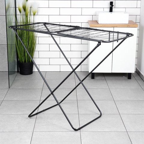 Suszarka na Pranie Ubrania Stojąca Składana Metalowa Pojemna VILDE 181 cm Suszarka na Pranie Ubrania Stojąca Składana Metalowa Pojemna VILDE 181 cm