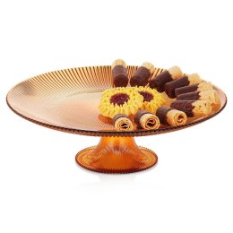 Szklana Patera na Tort Ciasto na Nóżce Szklana Stojak na Ciasto ORION 28 cm