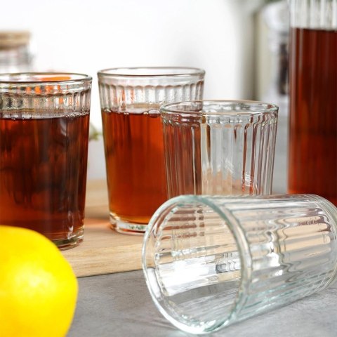 Szklanki i dzbanek szklany z pokrywką 1,1 l / 190 ml 5 el. Szklanki i dzbanek szklany z pokrywką 1,1 l / 190 ml 5 el.