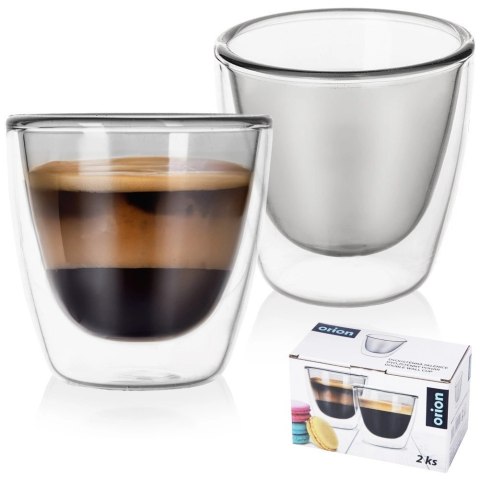 Szklanki termiczne z podwójną ścianką do kawy espresso DOUBLE 90 ml 2 szt. Szklanki termiczne z podwójną ścianką do kawy espresso DOUBLE 90 ml 2 szt.