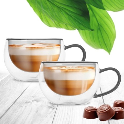 Szklanki termiczne z podwójną ścianką do kawy i herbaty DOUBLE 300 ml 2 szt. Szklanki termiczne z podwójną ścianką do kawy i herbaty DOUBLE 300 ml 2 szt.