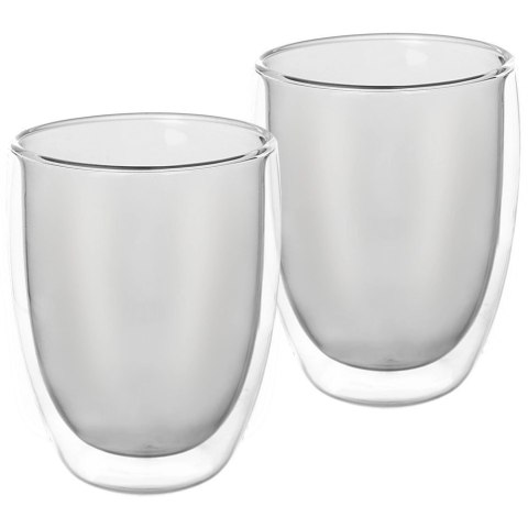 Szklanki termiczne z podwójną ścianką do kawy latte DOUBLE 370 ml 2 szt. Szklanki termiczne z podwójną ścianką do kawy latte DOUBLE 370 ml 2 szt.