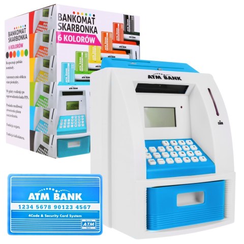 Bankomat skarbonka dla dzieci 3+ niebieski Interaktywne funkcje + Karta bankomatowa Bankomat skarbonka dla dzieci 3+ niebieski Interaktywne funkcje + Karta bankomatowa
